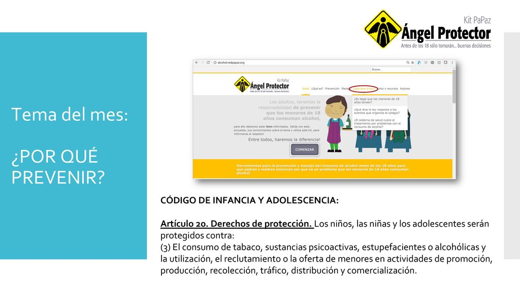 Tema del mes: ¿POR QUÉ PREVENIR CÓDIGO DE INFANCIA Y ADOLESCENCIA: