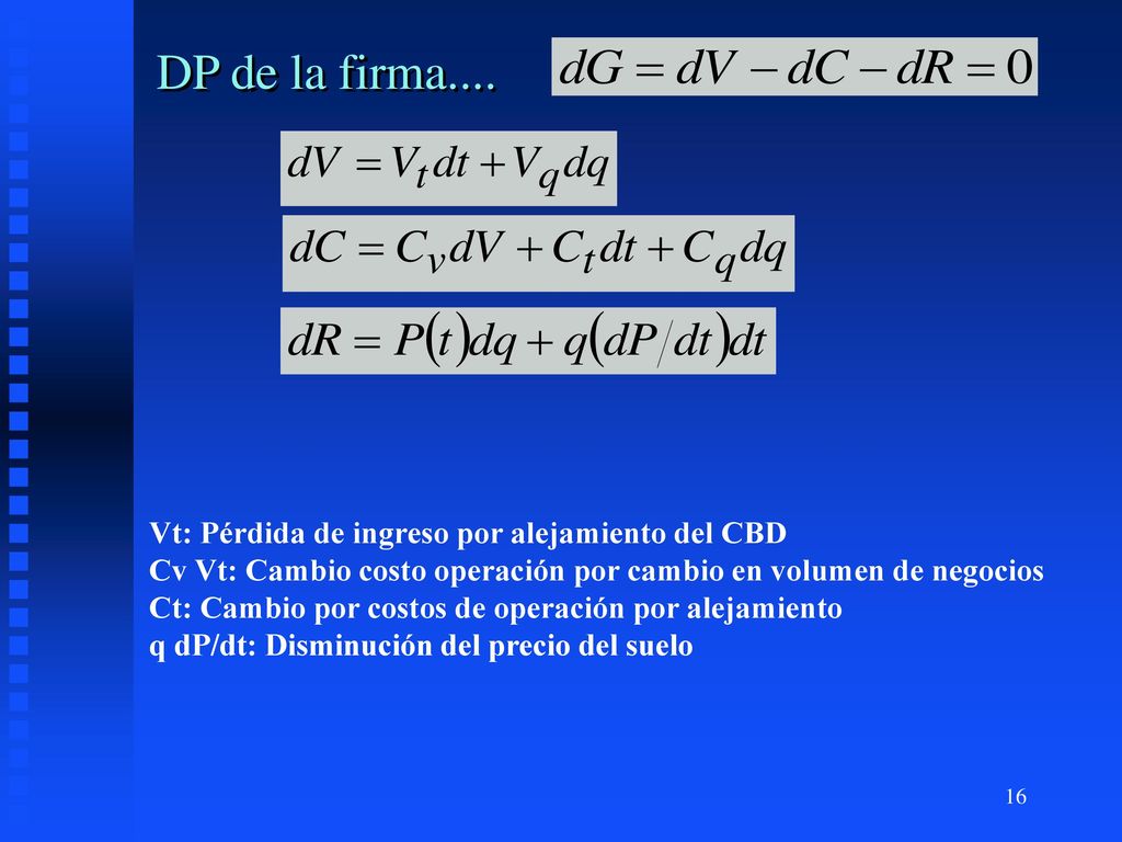 DP de la firma.... Vt: Pérdida de ingreso por alejamiento del CBD