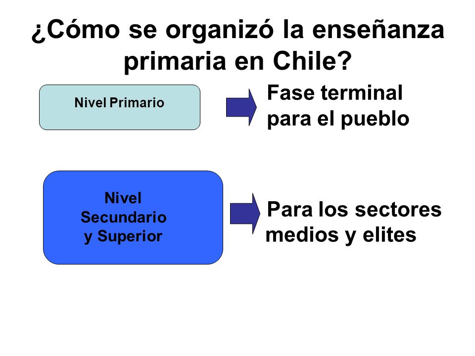 ¿Cómo se organizó la enseñanza primaria en Chile