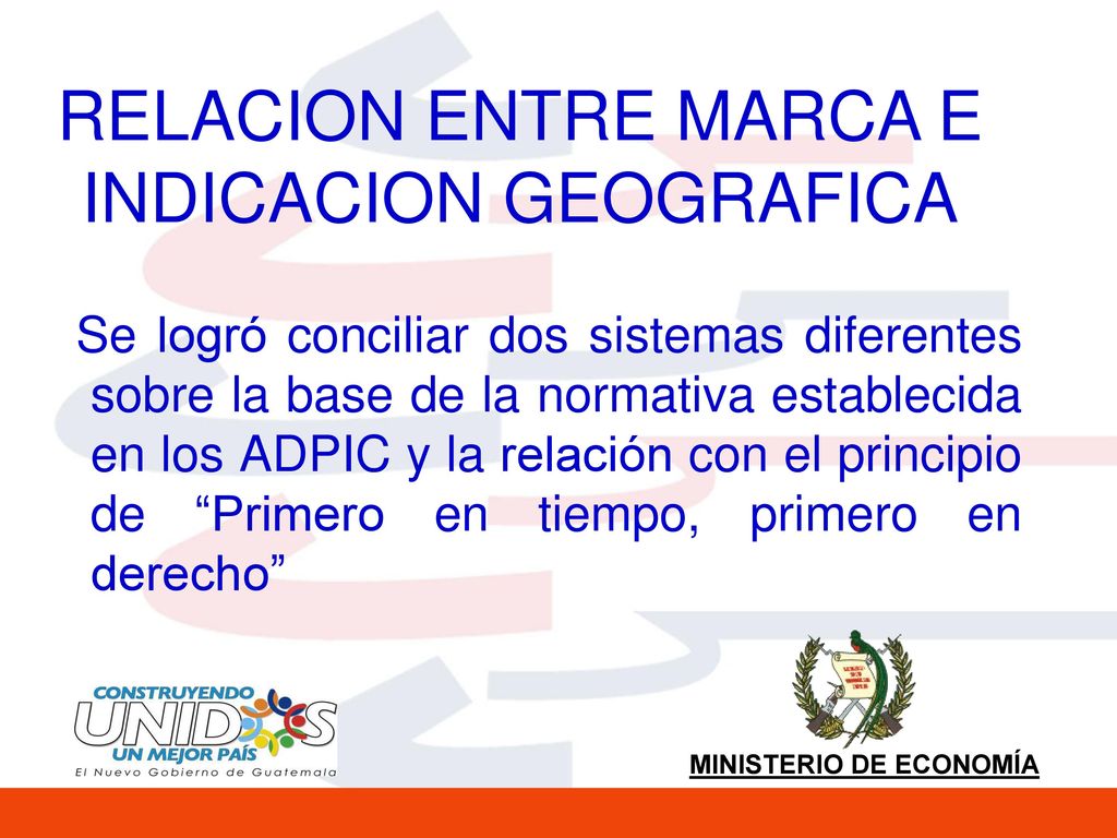 RELACION ENTRE MARCA E INDICACION GEOGRAFICA