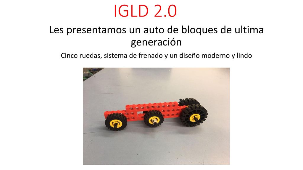 IGLD 2.0 Les presentamos un auto de bloques de ultima generación