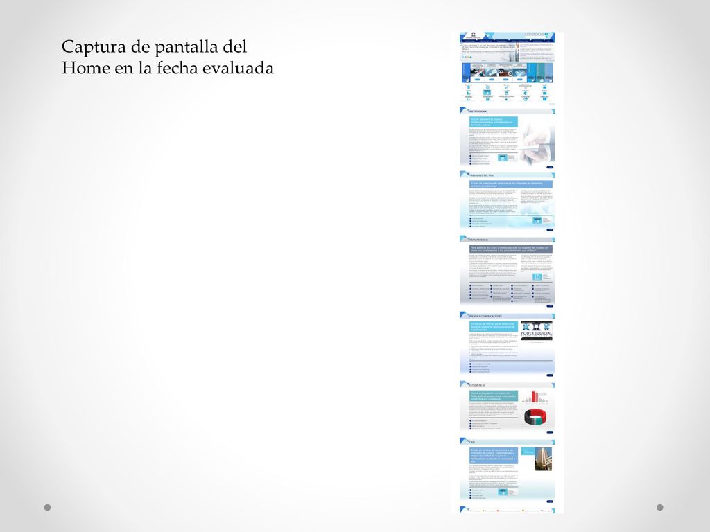 Captura de pantalla del Home en la fecha evaluada