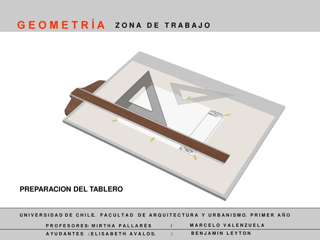G E O M E T R Í A Z O N A D E T R A B A J O PREPARACION DEL TABLERO
