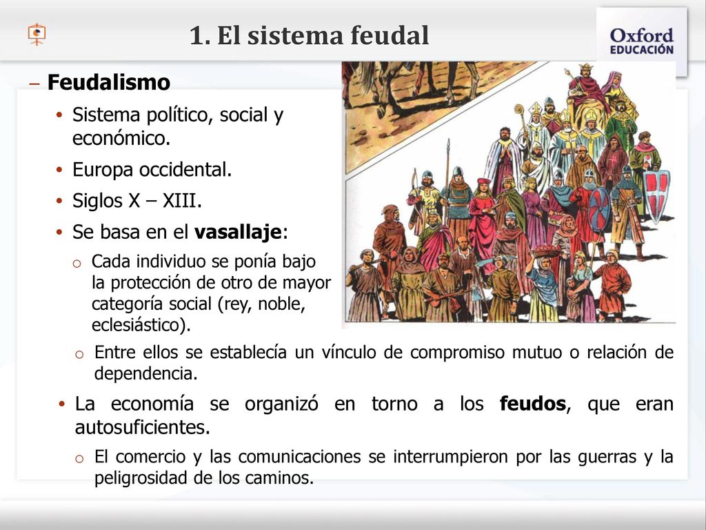 1. El sistema feudal Feudalismo Sistema político, social y económico.