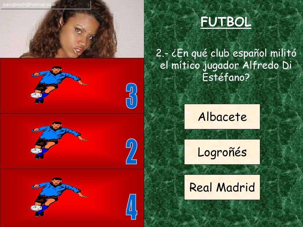 2.- ¿En qué club español militó el mítico jugador Alfredo Di Estéfano