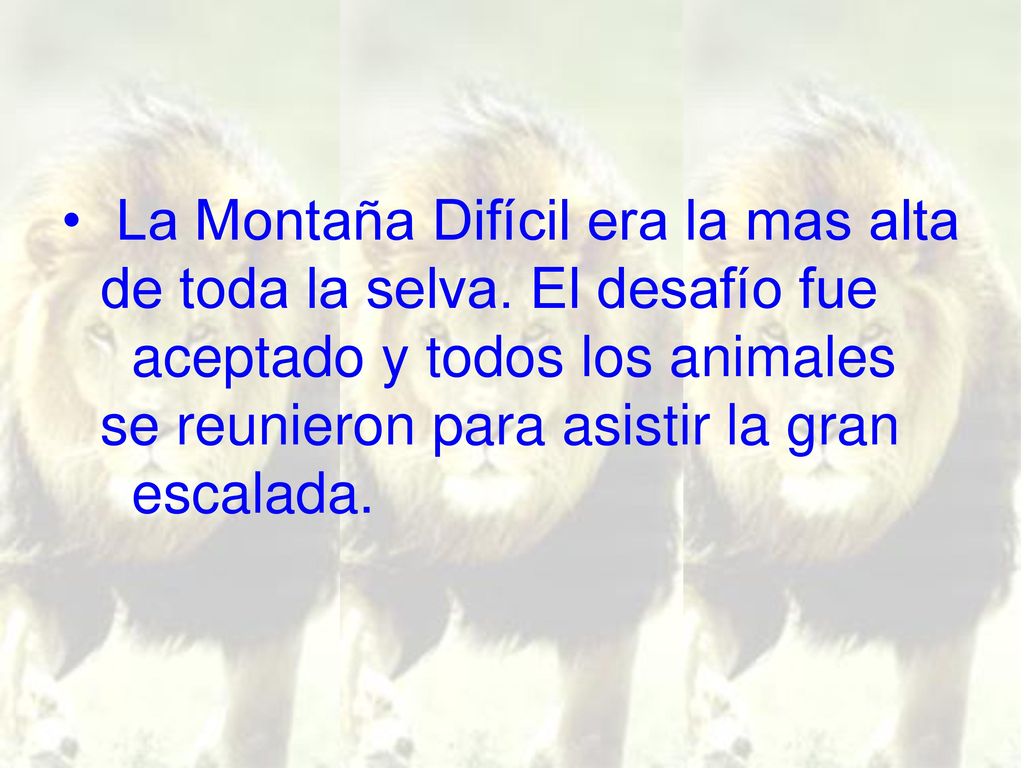 La Montaña Difícil era la mas alta de toda la selva