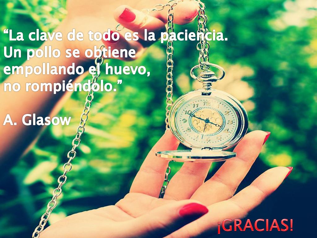 ¡GRACIAS! La clave de todo es la paciencia. Un pollo se obtiene