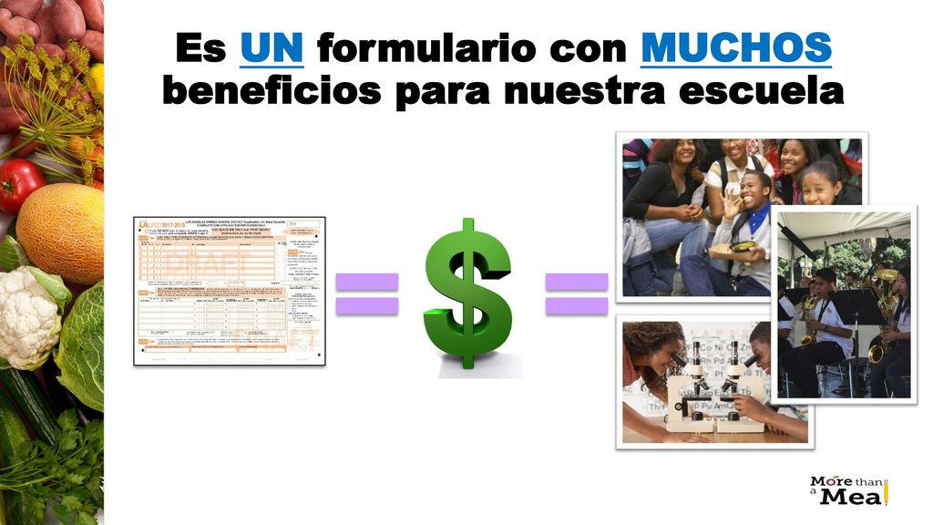 Es UN formulario con MUCHOS beneficios para nuestra escuela