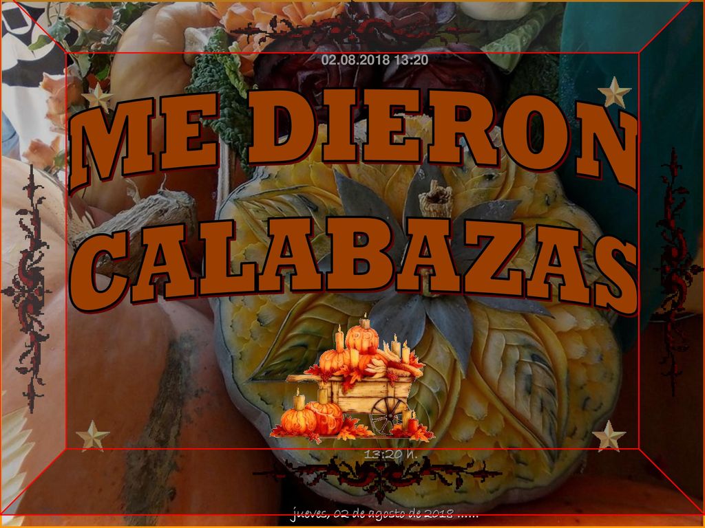 ME DIERON CALABAZAS jueves, 02 de agosto de 2018 …… 13:20 h.