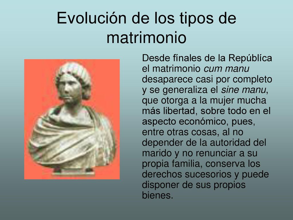 Evolución de los tipos de matrimonio