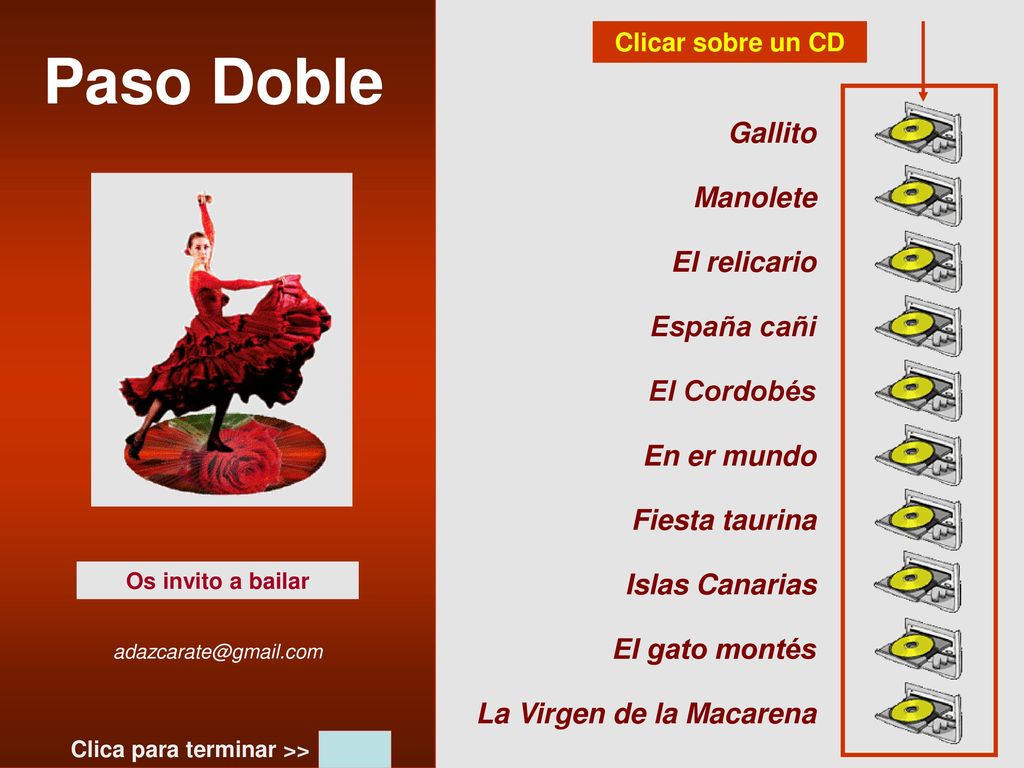 Paso Doble Gallito Manolete El relicario España cañi El Cordobés