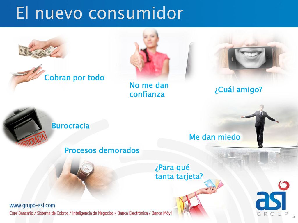 El nuevo consumidor Cobran por todo No me dan confianza ¿Cuál amigo