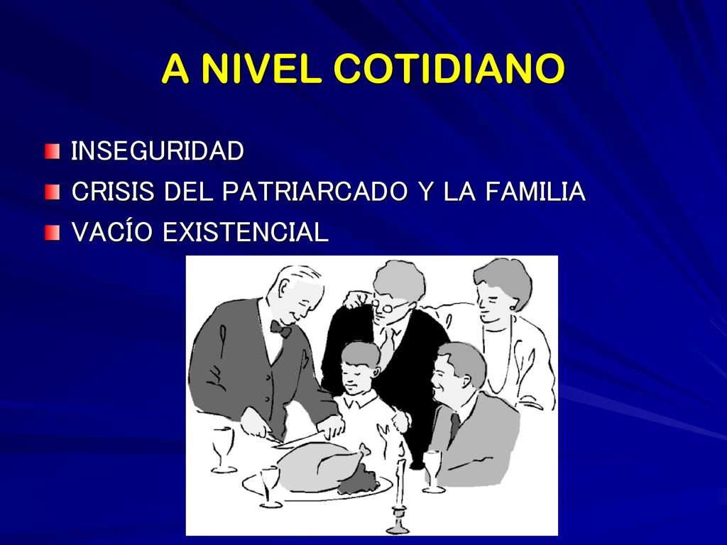 A NIVEL COTIDIANO INSEGURIDAD CRISIS DEL PATRIARCADO Y LA FAMILIA