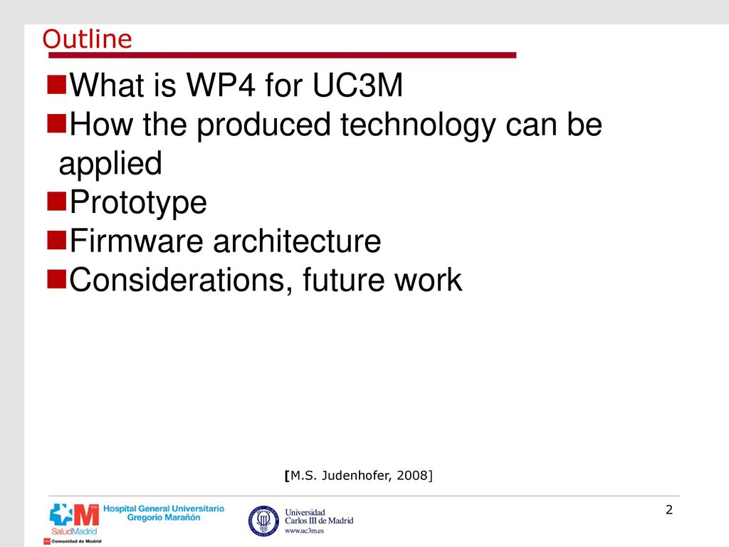How the produced technology can be applied Prototype