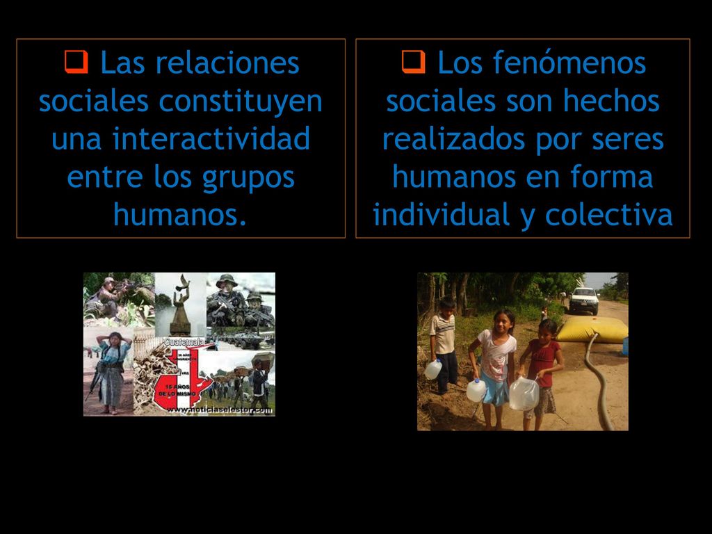 Las relaciones sociales constituyen una interactividad entre los grupos humanos.
