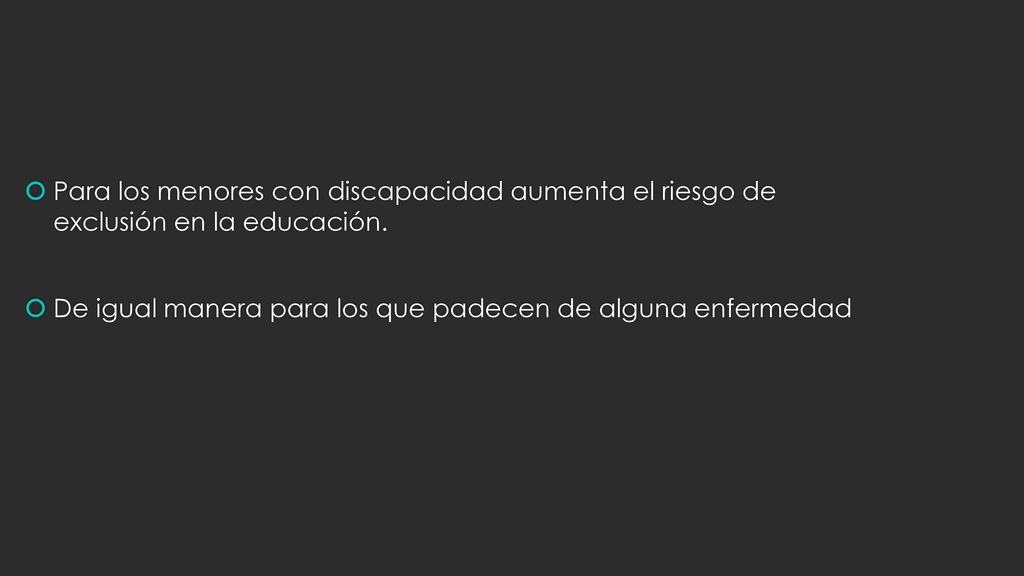 Para los menores con discapacidad aumenta el riesgo de exclusión en la educación.