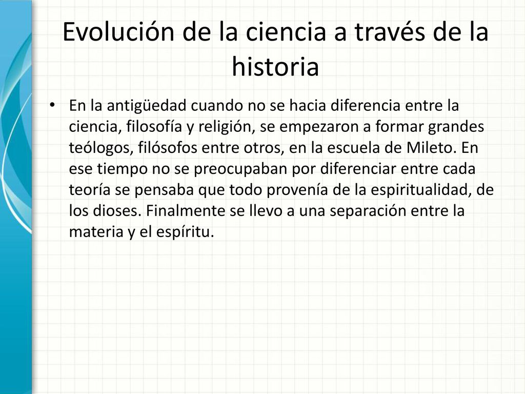 Evolución de la ciencia a través de la historia