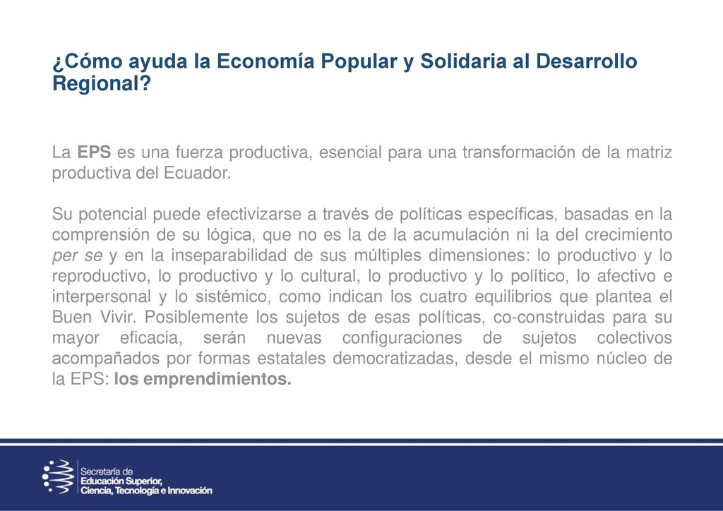 ¿Cómo ayuda la Economía Popular y Solidaria al Desarrollo Regional