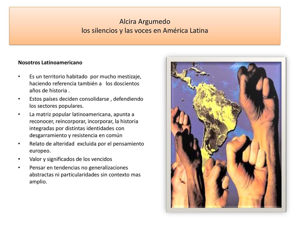 Alcira Argumedo los silencios y las voces en América Latina