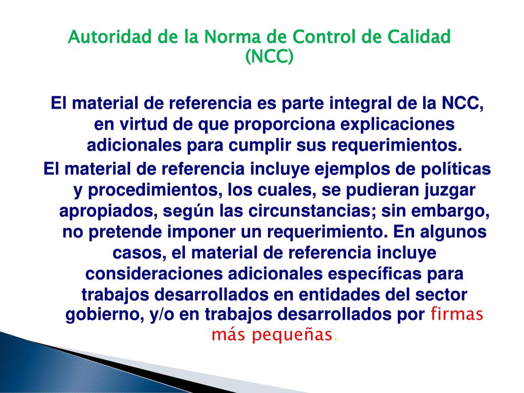 Autoridad de la Norma de Control de Calidad (NCC)