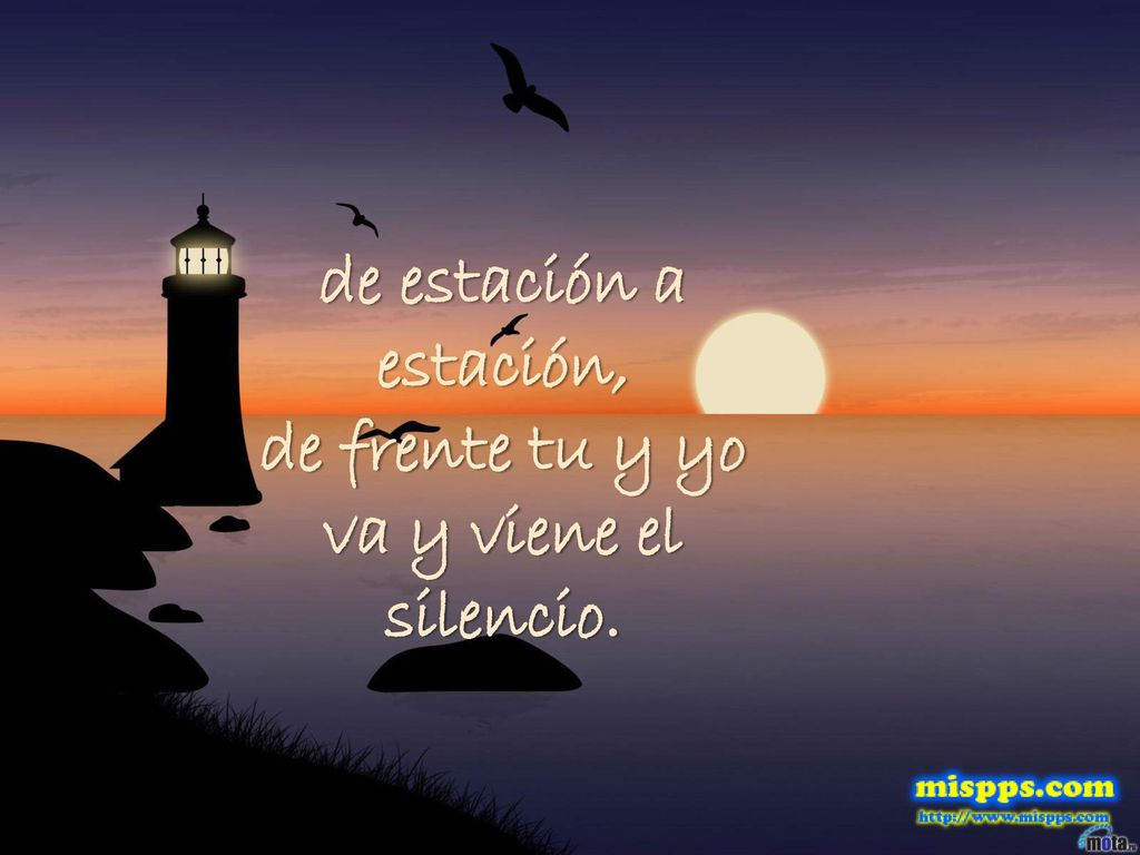 de estación a estación, de frente tu y yo va y viene el silencio.