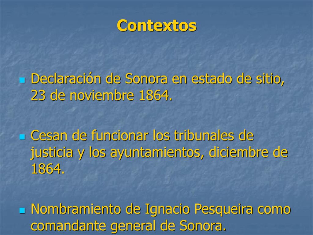 Contextos Declaración de Sonora en estado de sitio, 23 de noviembre