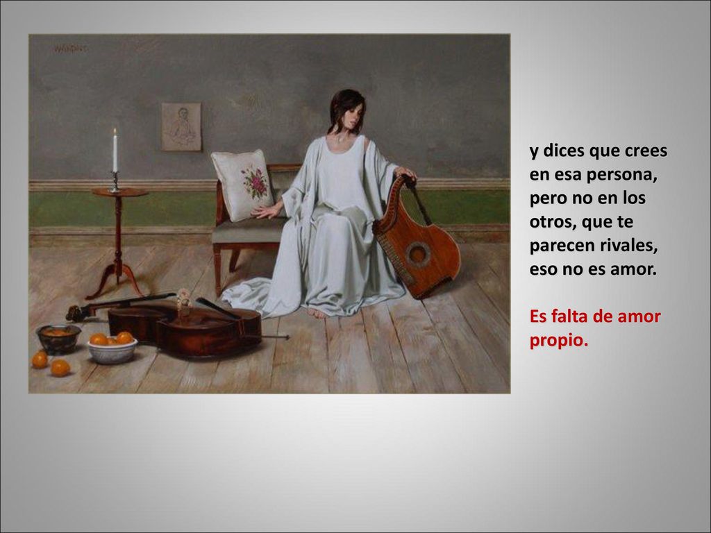 y dices que crees en esa persona, pero no en los otros, que te parecen rivales,