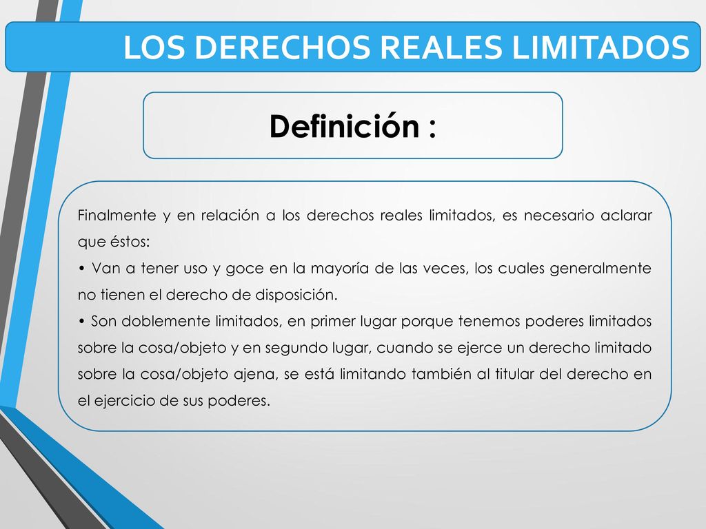 Derecho Civil Bienes Y Derechos Reales Los Derechos Reales Limitados