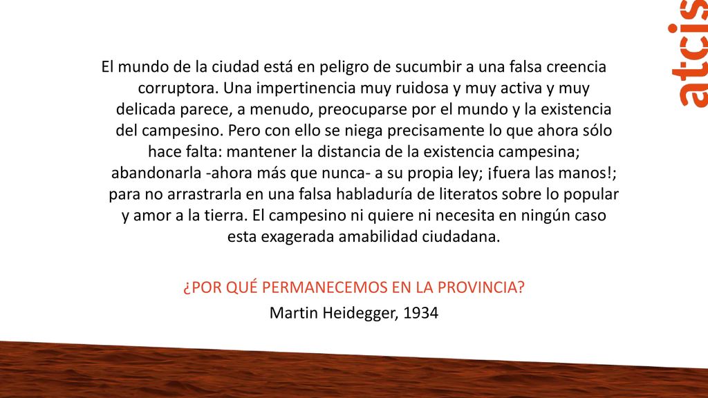 El mundo de la ciudad está en peligro de sucumbir a una falsa creencia corruptora.