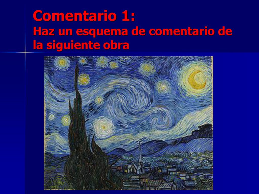 Comentario 1: Haz un esquema de comentario de la siguiente obra