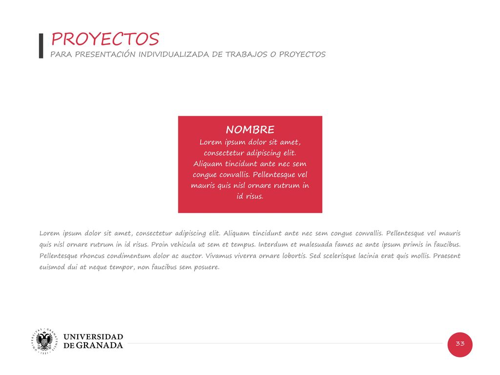 8/6/2018 PROYECTOS. PARA PRESENTACIÓN INDIVIDUALIZADA DE TRABAJOS O PROYECTOS. NOMBRE.