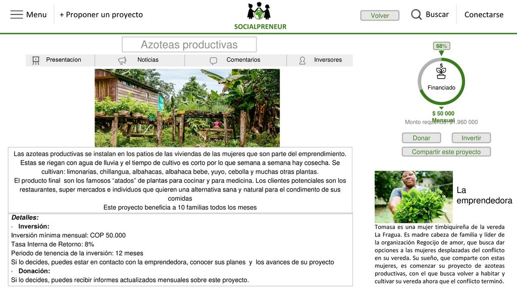 Azoteas productivas Buscar Menu Conectarse + Proponer un proyecto