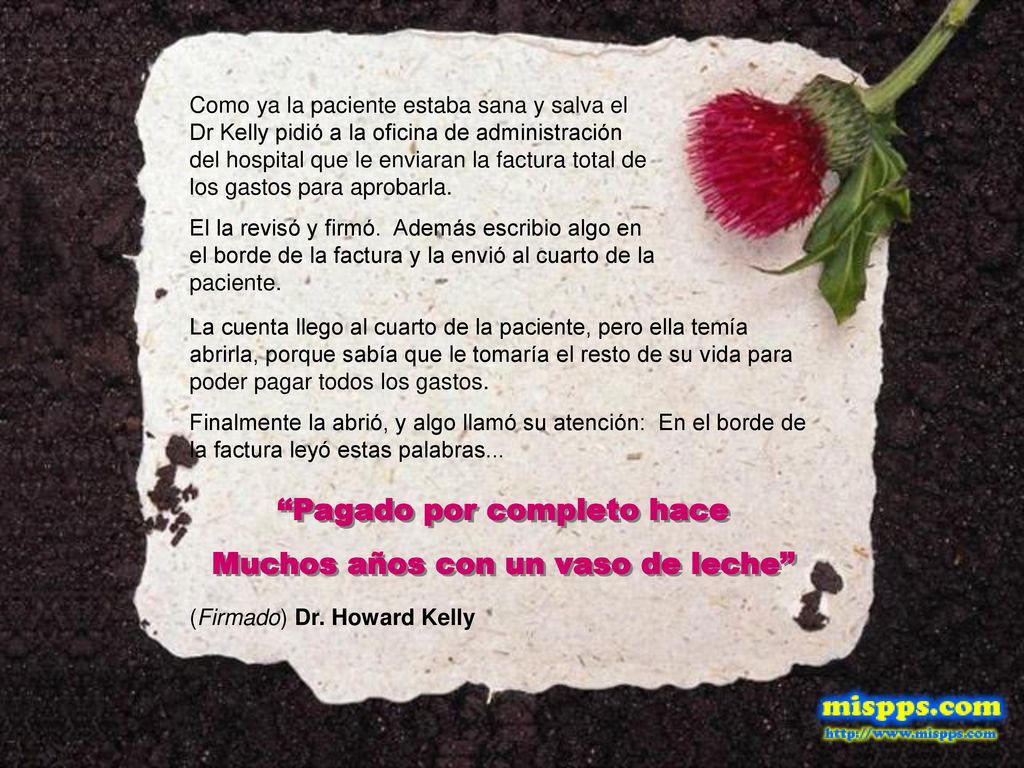 Pagado por completo hace Muchos años con un vaso de leche