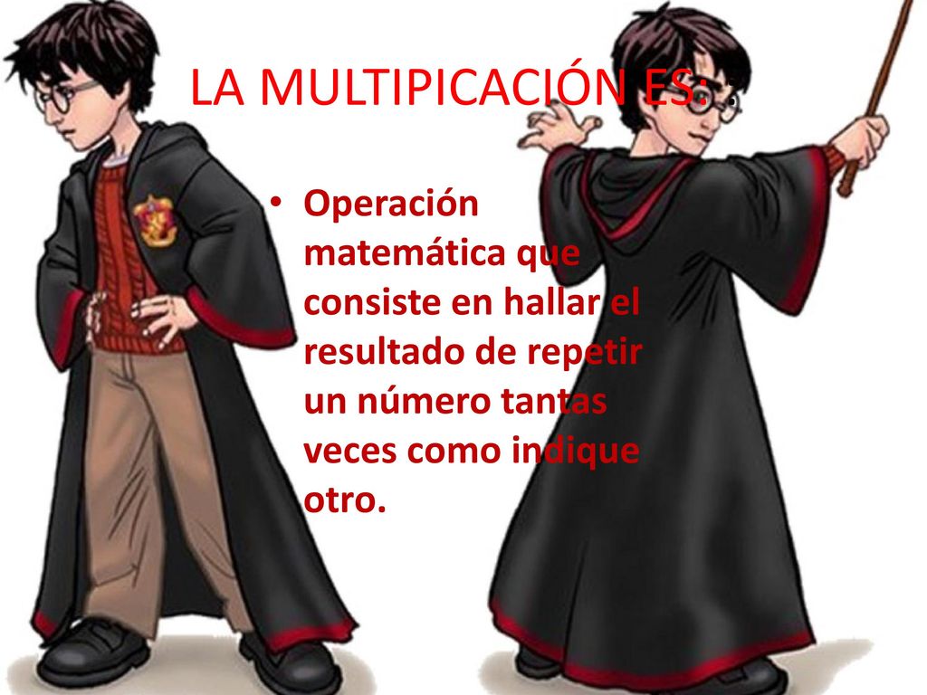 LA MULTIPICACIÓN ES: : Operación matemática que consiste en hallar el resultado de repetir un número tantas veces como indique otro.