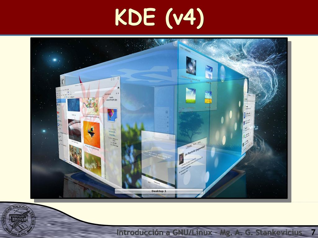 KDE (v4) Introducción a GNU/Linux - Mg. A. G. Stankevicius