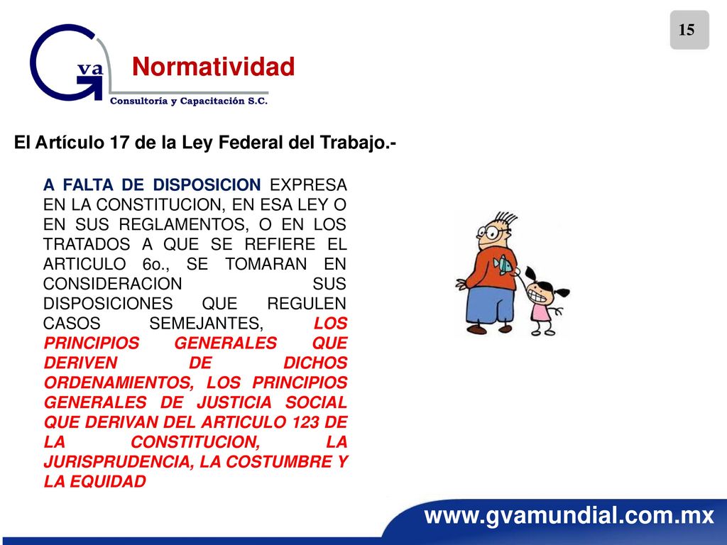 Normatividad El Artículo 17 de la Ley Federal del Trabajo.-