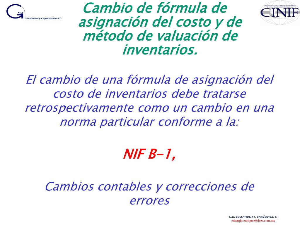 Cambios contables y correcciones de errores