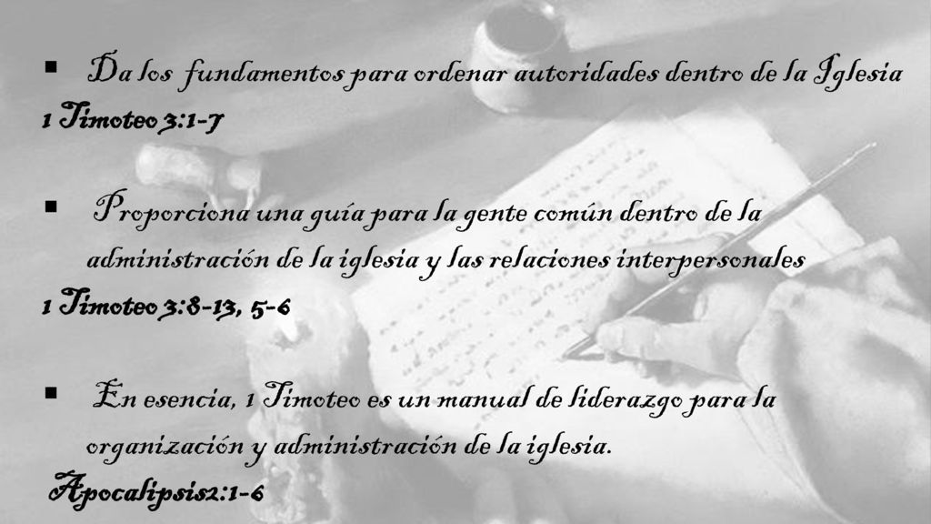 Da los fundamentos para ordenar autoridades dentro de la Iglesia