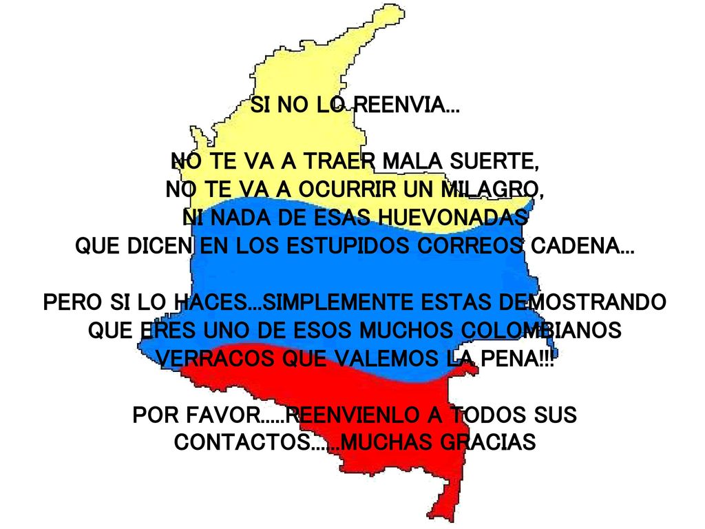 NO TE VA A TRAER MALA SUERTE, NO TE VA A OCURRIR UN MILAGRO,