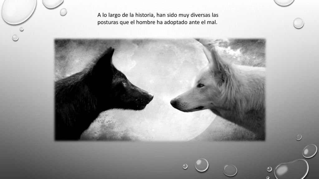 A lo largo de la historia, han sido muy diversas las posturas que el hombre ha adoptado ante el mal.
