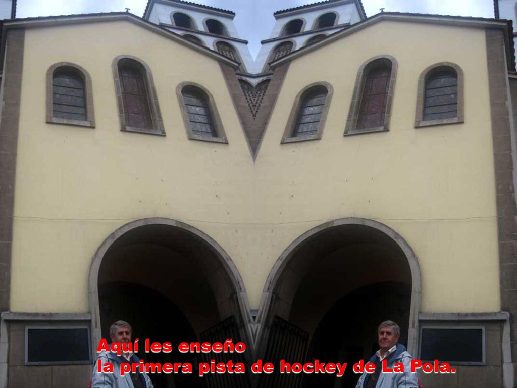 Aquí les enseño la primera pista de hockey de La Pola.