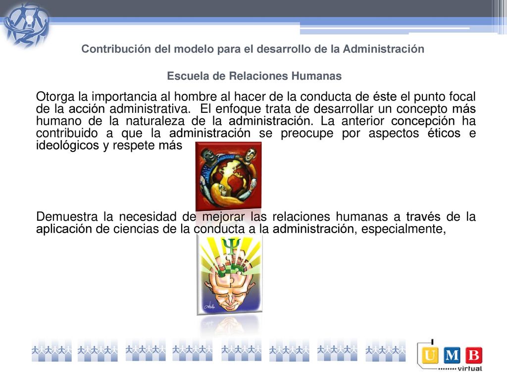 Contribución del modelo para el desarrollo de la Administración Escuela de Relaciones Humanas