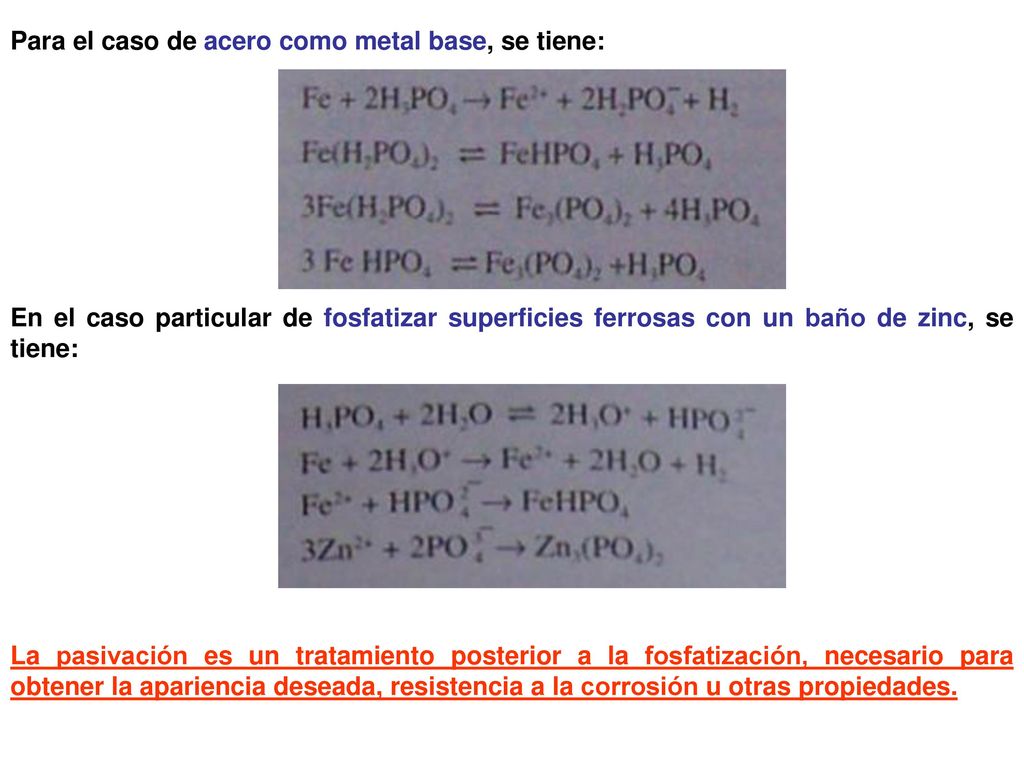 Para el caso de acero como metal base, se tiene: