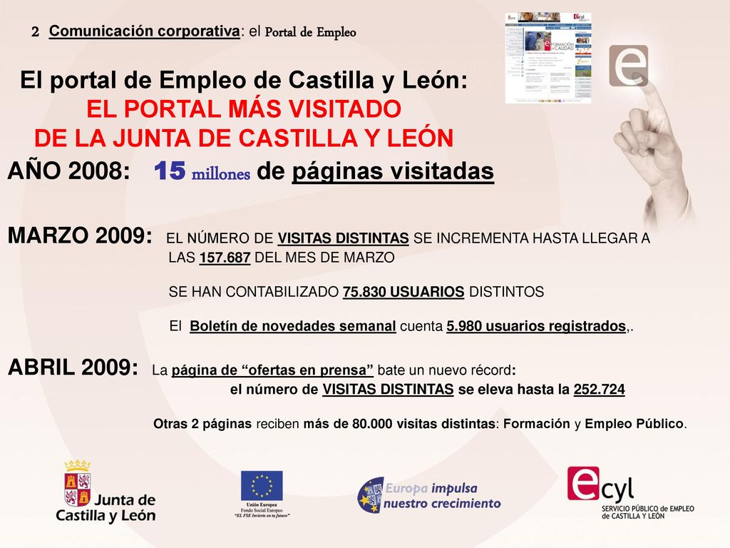 El portal de Empleo de Castilla y León: DE LA JUNTA DE CASTILLA Y LEÓN
