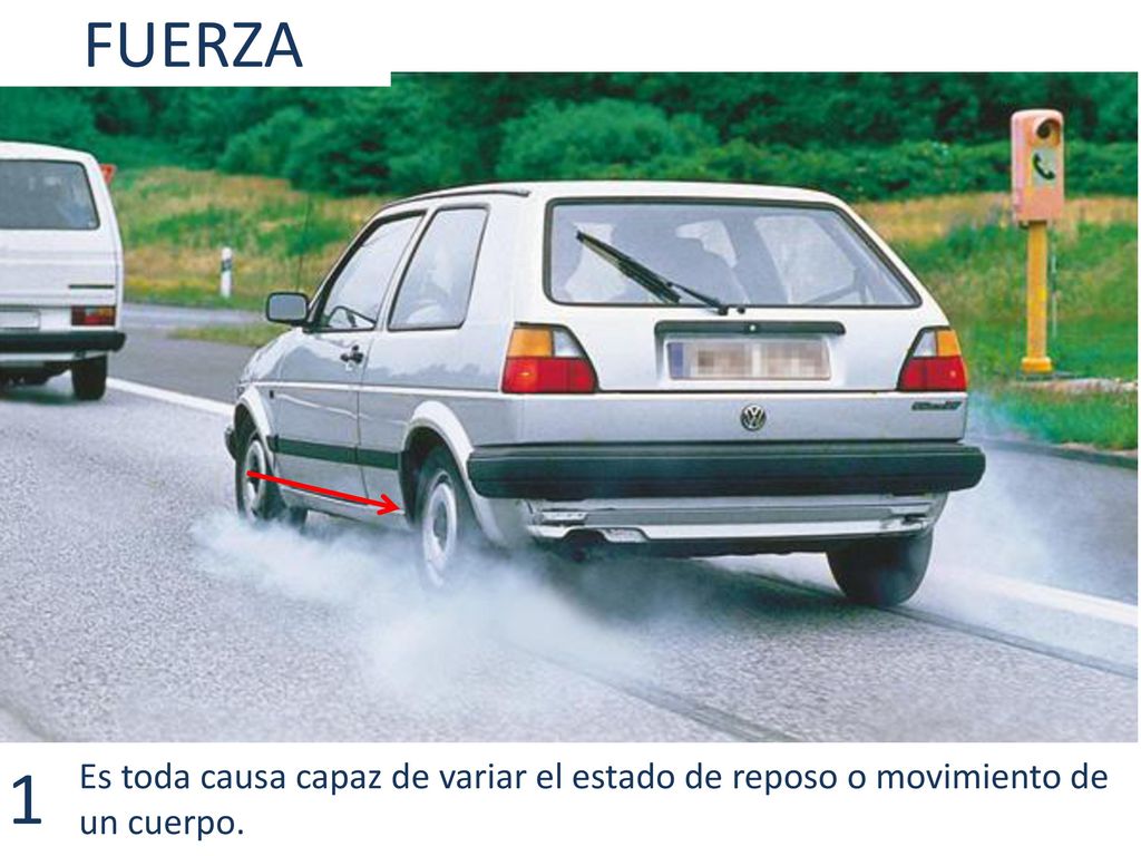 FUERZA 1 Es toda causa capaz de variar el estado de reposo o movimiento de un cuerpo.