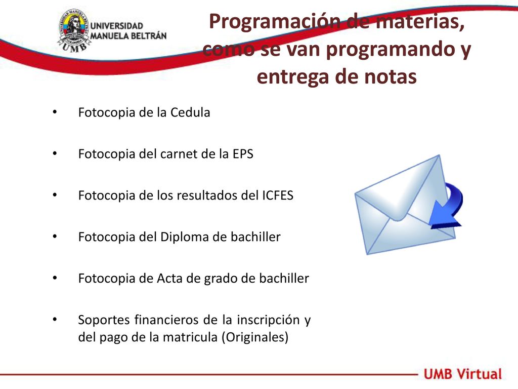 Programación de materias, como se van programando y entrega de notas