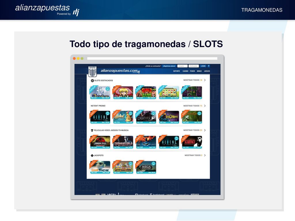 Todo tipo de tragamonedas / SLOTS
