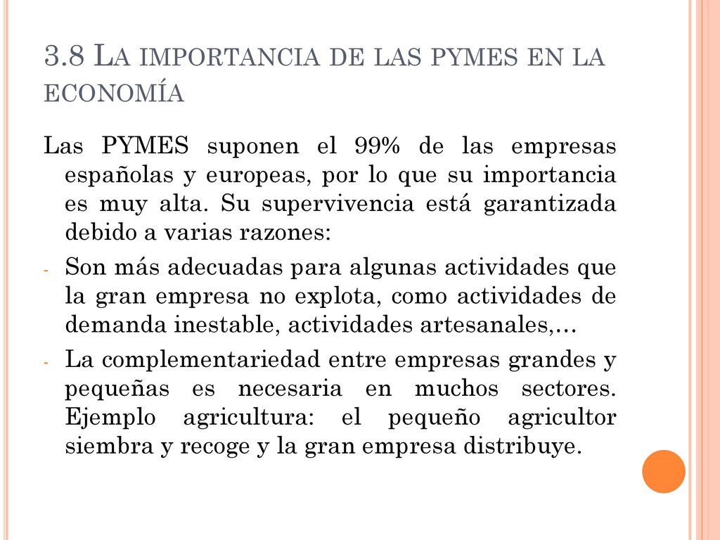 3.8 La importancia de las pymes en la economía