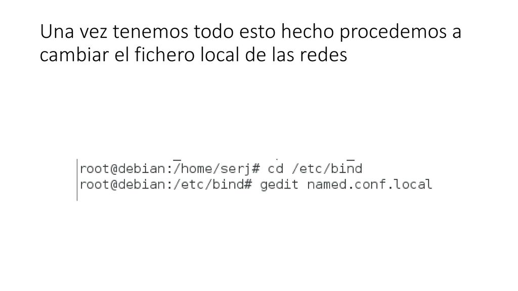 Una vez tenemos todo esto hecho procedemos a cambiar el fichero local de las redes