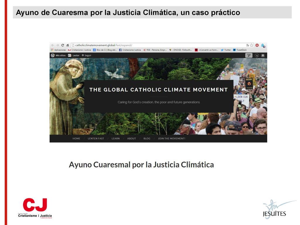 Ayuno de Cuaresma por la Justicia Climática, un caso práctico